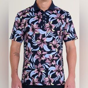 Bad Birdie Core Floral Performance Golf Polo 2XL